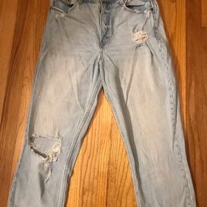 Abercrombie & Fitch Curve Love High Rise Mom Jean     size: 29/8r